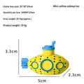 Mini PVC submarine aquarium ornament in red, sized 4-7cm, for fish tank landscaping