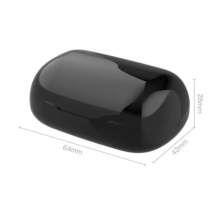 Black, pink, and white TWS Bluetooth earbuds with charging case