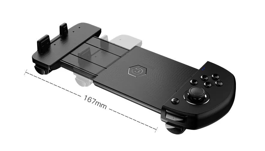 Black ABS USB mobile phone gamepad handle, 153.6 * 86 * 34mm, horizontal and vertical screen play