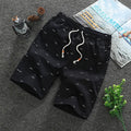 Cotton beach shorts for men in dark blue, multiple sizes available summer swimwear