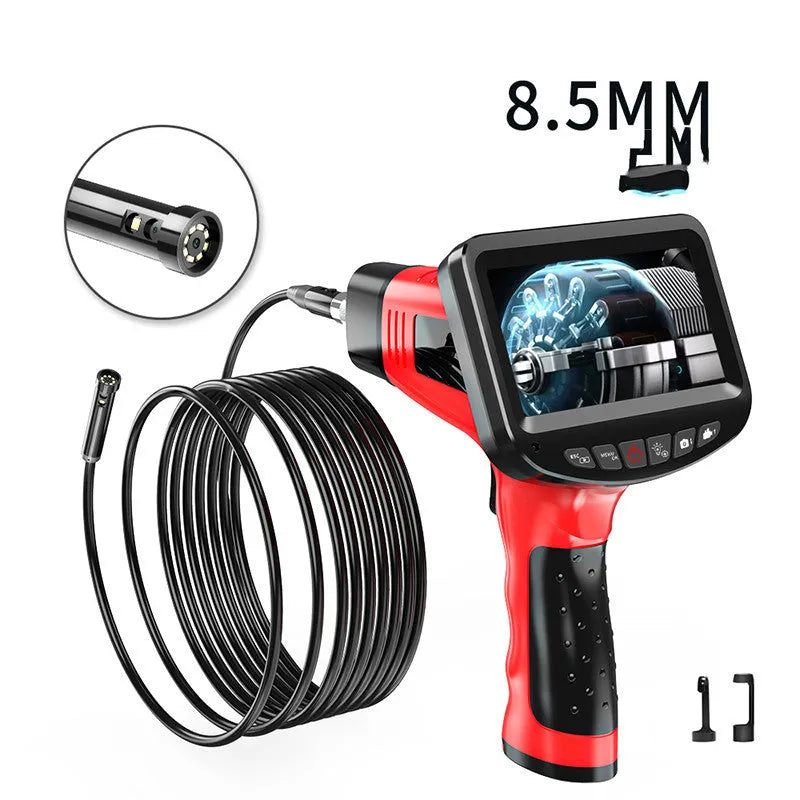 8.5mm dual-lens endoscope camera with choice of flexible or rigid cable lengths.