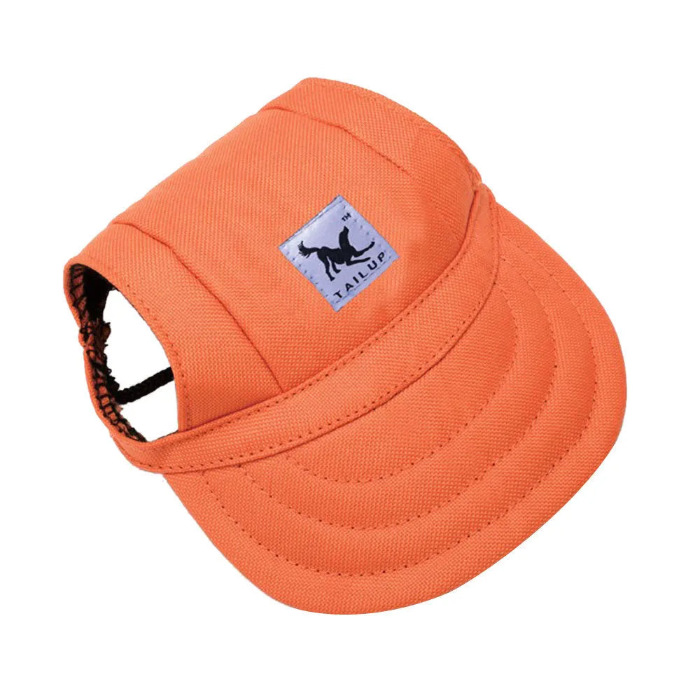 Oxford cotton dog sun hat in baseball cap style for small medium pets outdoor tourist use