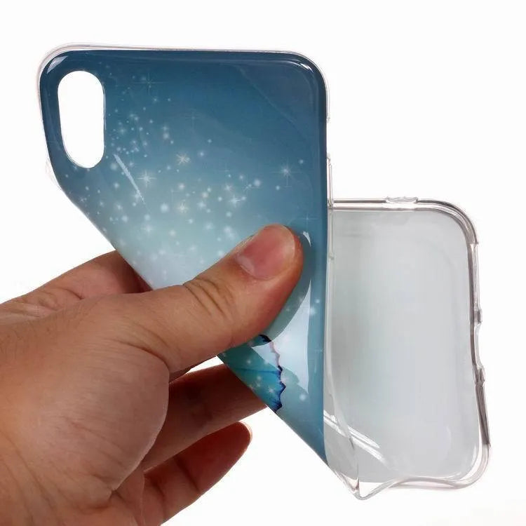 Luminous phone case with butterfly cartoon design for iPhone models