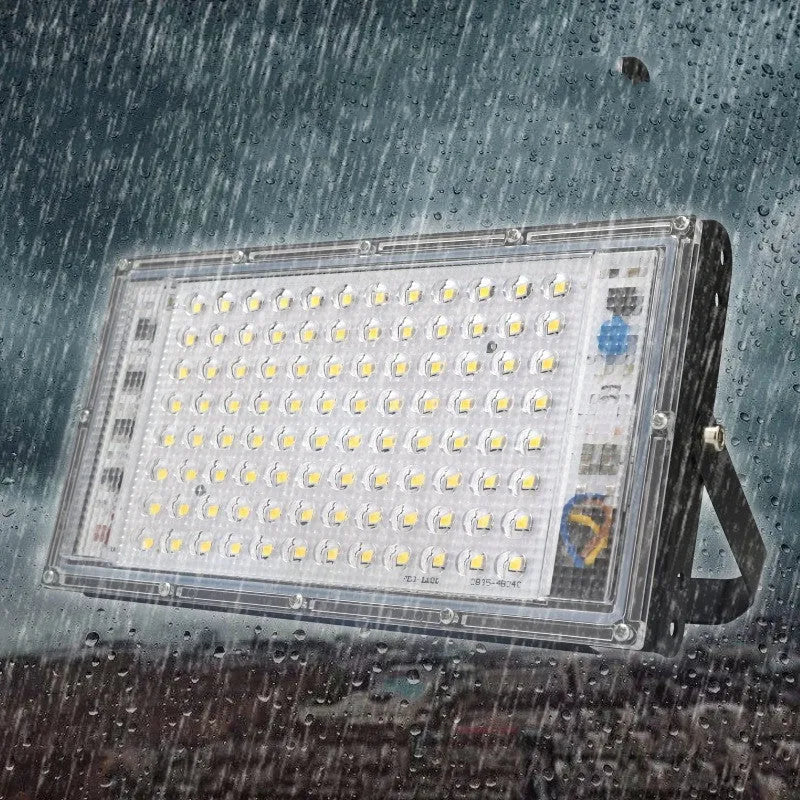 50W LED light with 96 LED beads, 8000LM output, aluminium shell, IP65, 125mm x 240mm