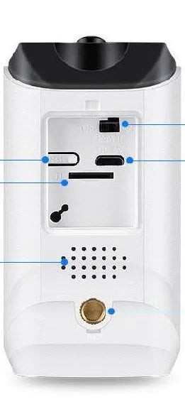 Solar powered wireless surveillance camera with 1080P HD lens and PIR motion sensor
