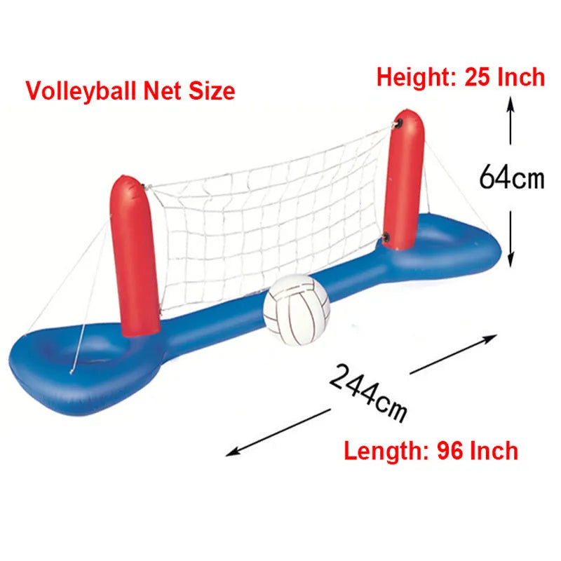 Inflatable 2 in 1 floating pool basketball hoop and ring toss game set for kids and adults, made from PVC