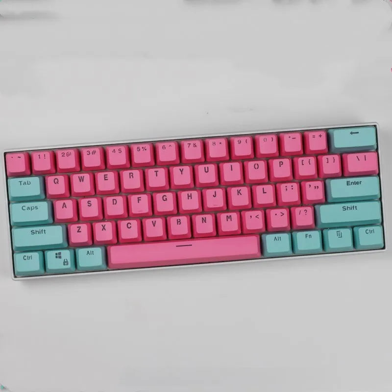 PBT transparent keycap set with two-shot injection legends, OEM height profile, matte finish for mechanical keyboard