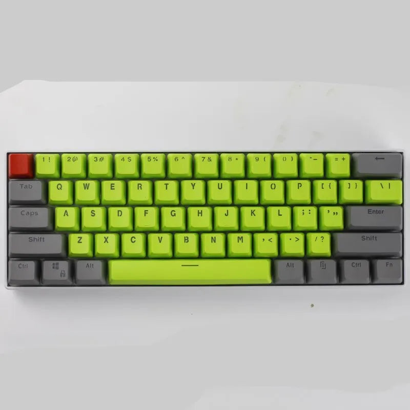PBT transparent keycap set with two-shot injection legends, OEM height profile, matte finish for mechanical keyboard