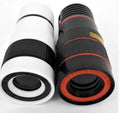 12X magnification phone telephoto lens with universal smartphone clip and cleaning cloth