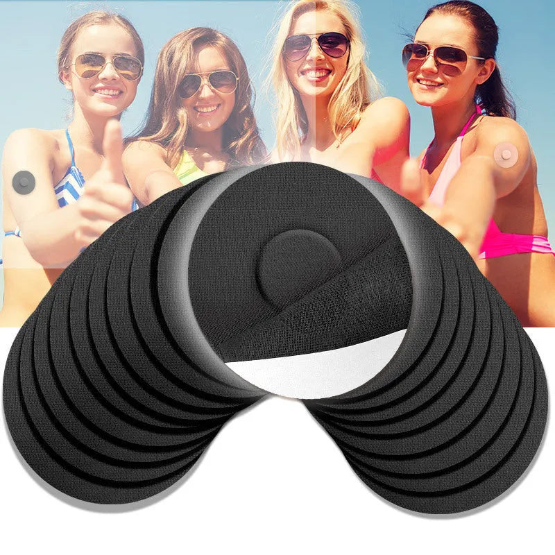 Sports anti-slip adhesive patch glue-free self-adhesive for sensor anti-drop in black skin colour pink blue