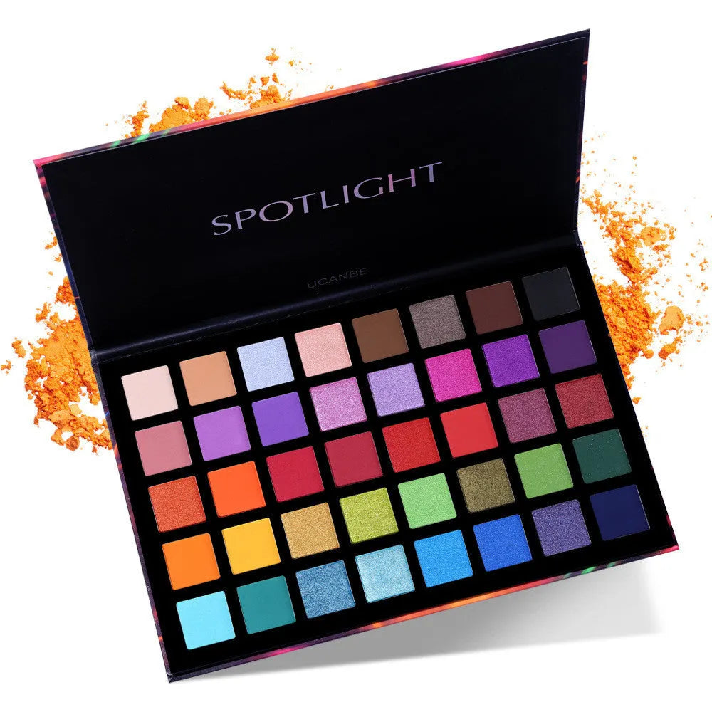 40 colour eyeshadow palette with shimmer and matte shades in a paper box, 40g set