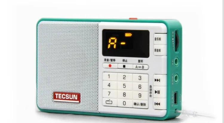 Tecsun Q3 Broadcast Recorder Digital Audio Player in multiple colour options