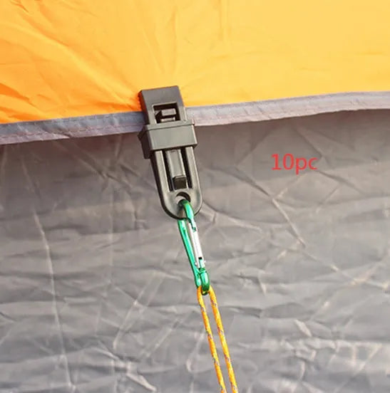 Plastic wind rope clip for tent accessories 8.5 cm size light blue colour