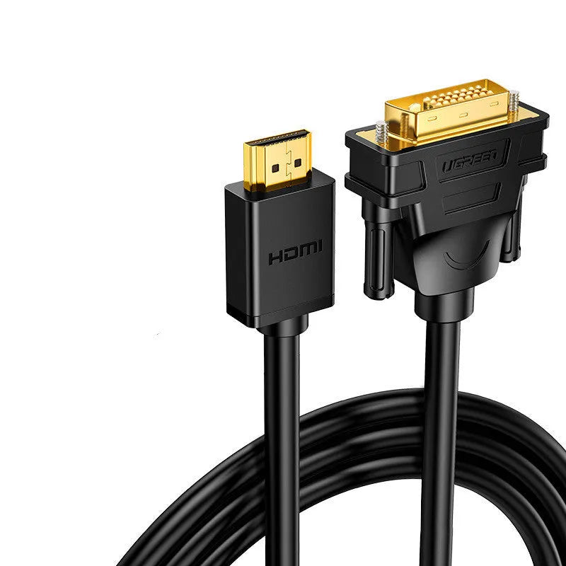 HDMI adapter cable for laptop to external display connection, showing cable length options.
