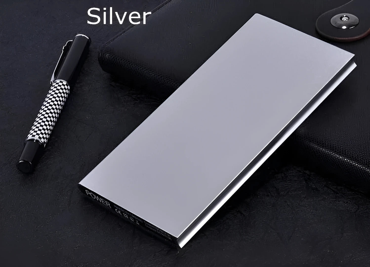 USB charging treasure 8000mAh aluminium alloy power bank with LED light in Gold