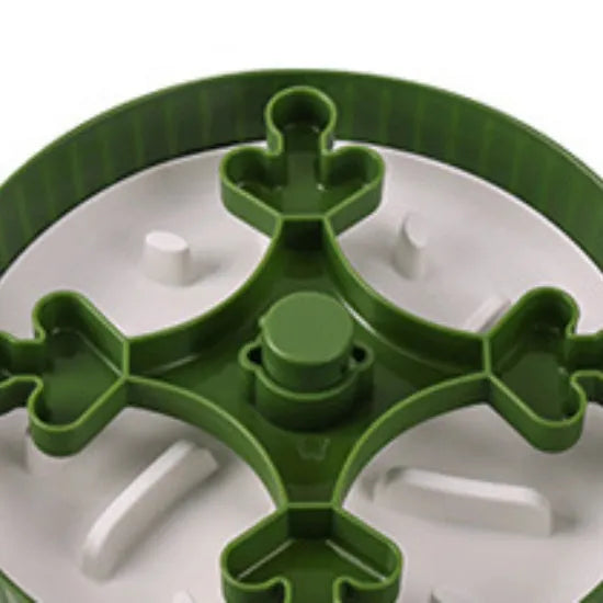 Pet feeding bowl with rotating slow food mat and anti-choke silicone pad in multiple colour options