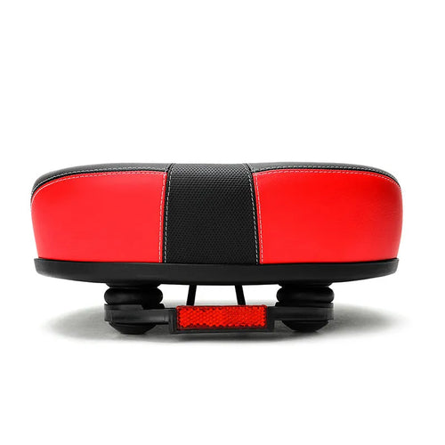 Thickened plus size bicycle saddle in red, grey or light brown with 210x270mm dimensions
