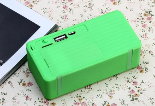 Cannon X3 portable Bluetooth speaker cube in black, blue, green, red, or yellow colour
