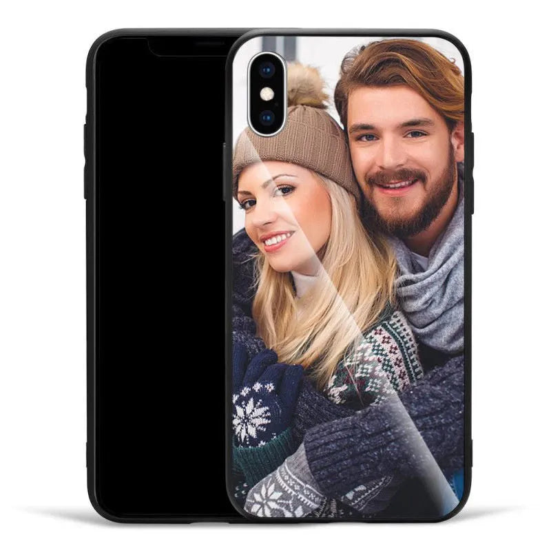 Ultra-thin patterned iPhone case with a raised edge protecting the screen and camera lens.