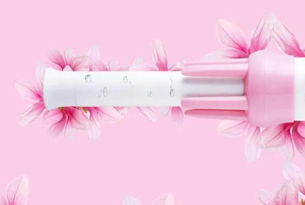Rotating curling iron with tourmaline ceramic 21mm-30mm barrel for wet and dry hair styling