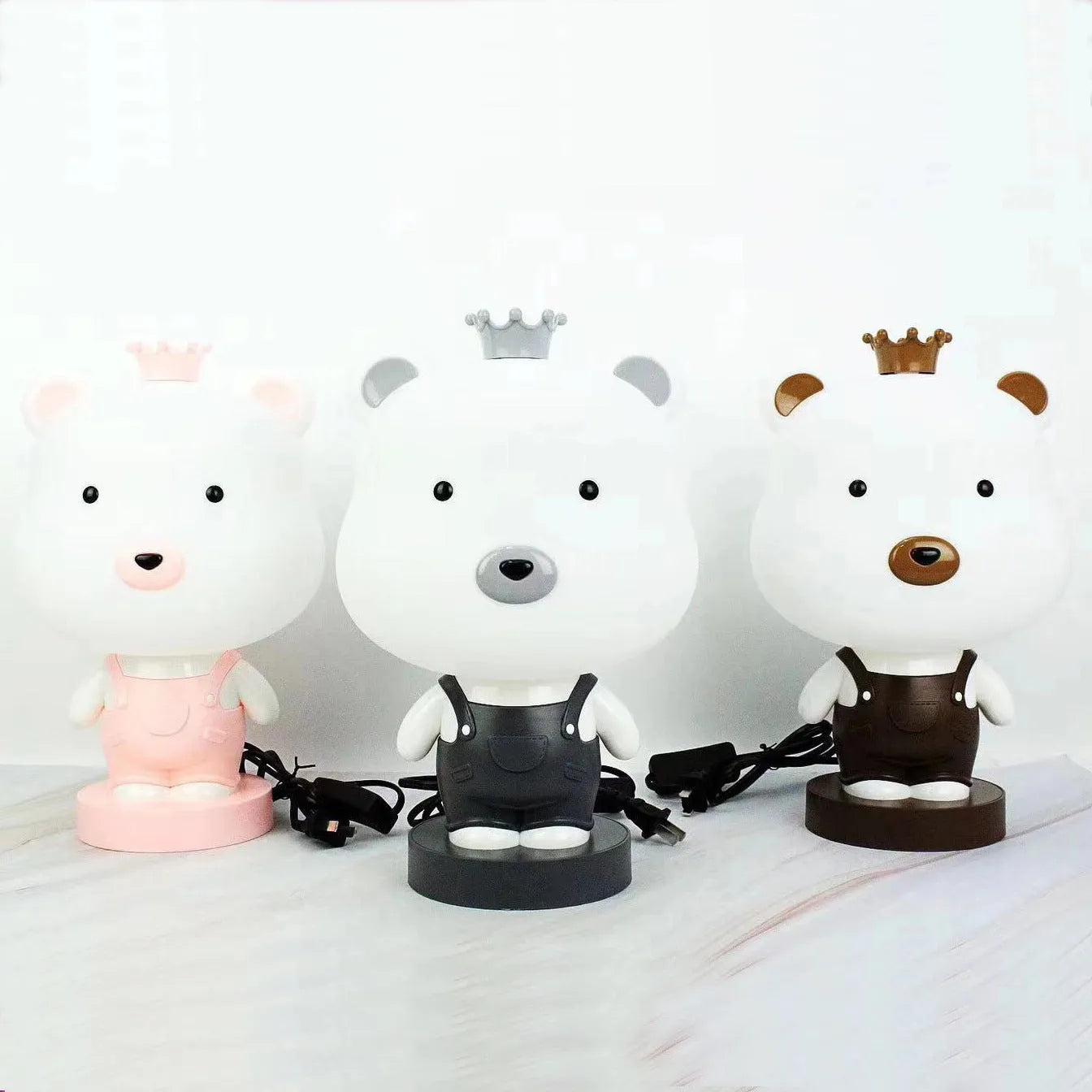 Cartoon animal table lamp with LED light source in Bear, Cattle, Rabbit, or Tiger design