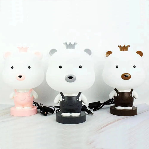 Cartoon animal table lamp with LED light source in Bear, Cattle, Rabbit, or Tiger design