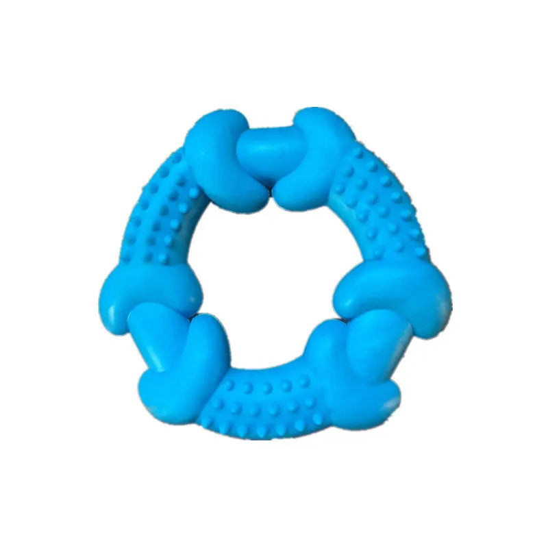Biting resistant pet chew toy in environmental TPR with surface particles, random colour, styles #1 to #9