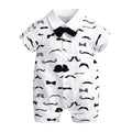 Baby gentleman onesie in cotton with long or short sleeves, British style long climb, sizes 59cm to 90cm