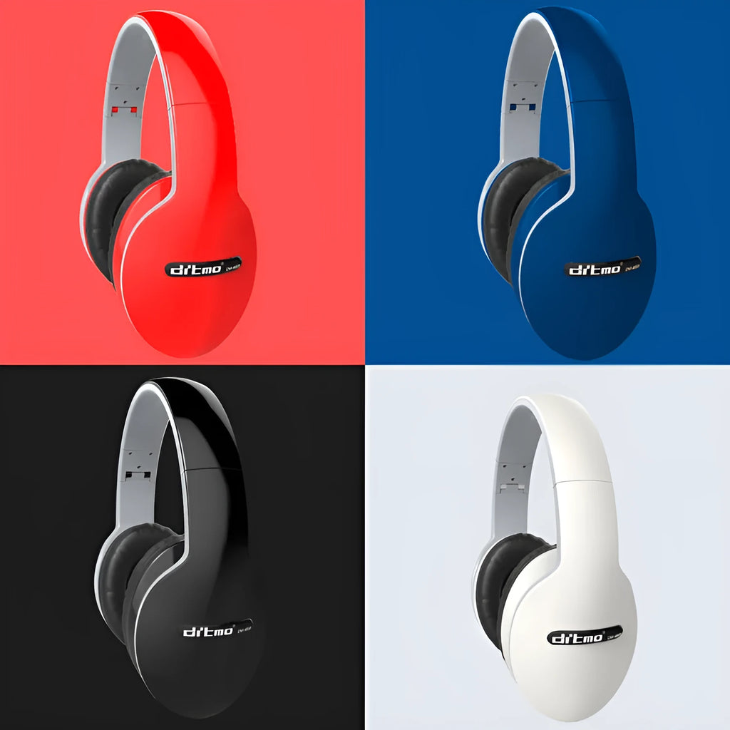 Gaming wired headphones headset with 40mm driver and imitation protein ear muffs in black
