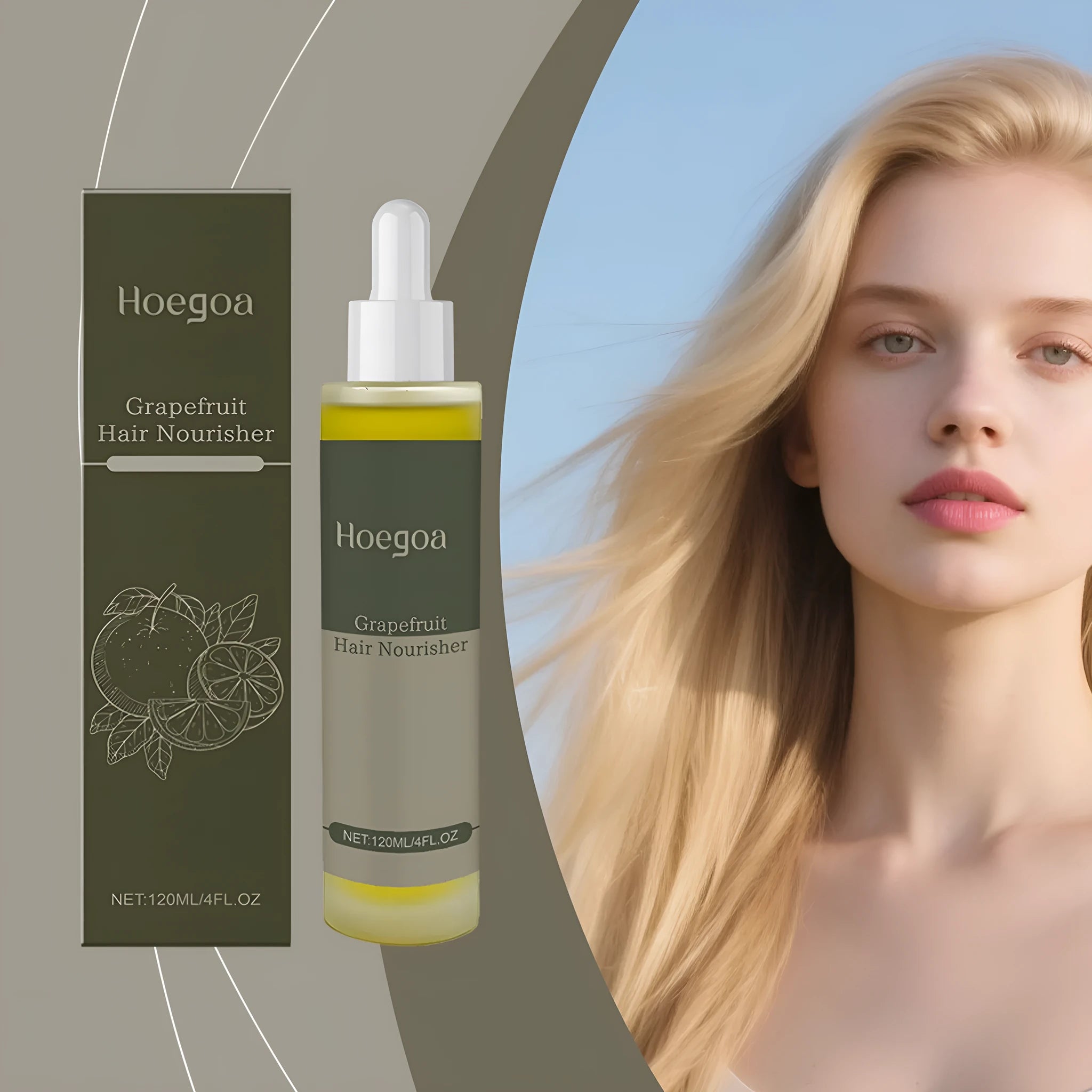 120ml bottle of Grapefruit Hair Conditioner with plant-based oil blend.