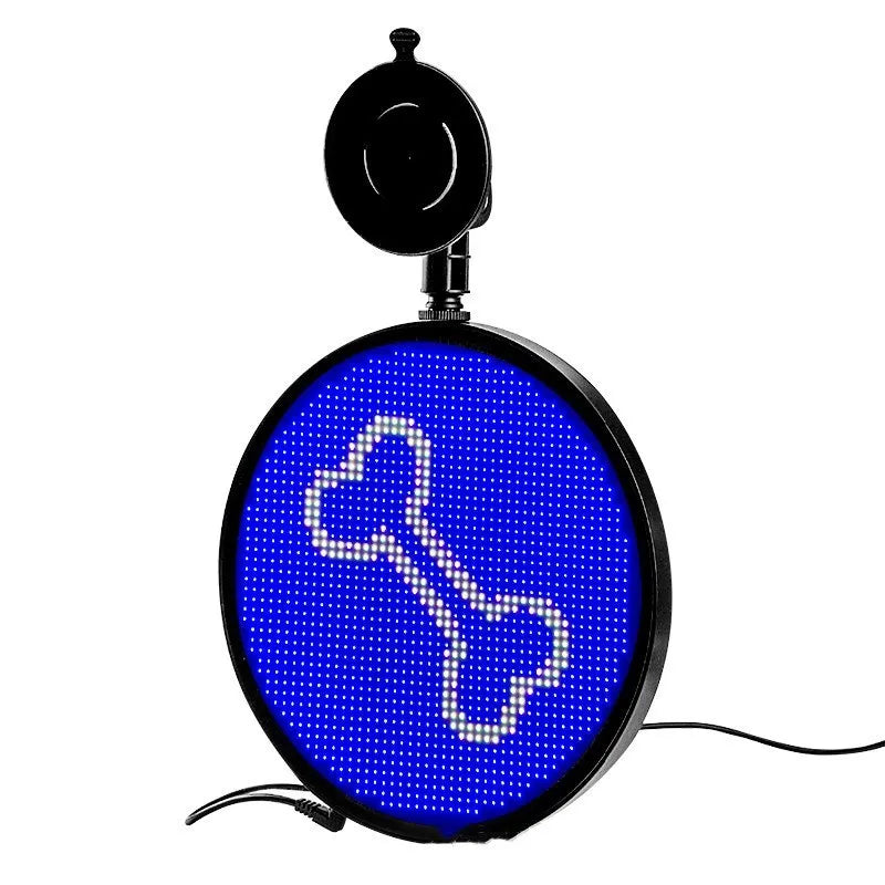 Car LED emoji light full colour display with WiFi control on car window
