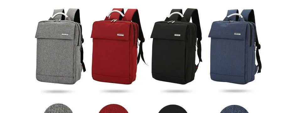 Nylon double shoulder bag for 15-inch notebook in black colour