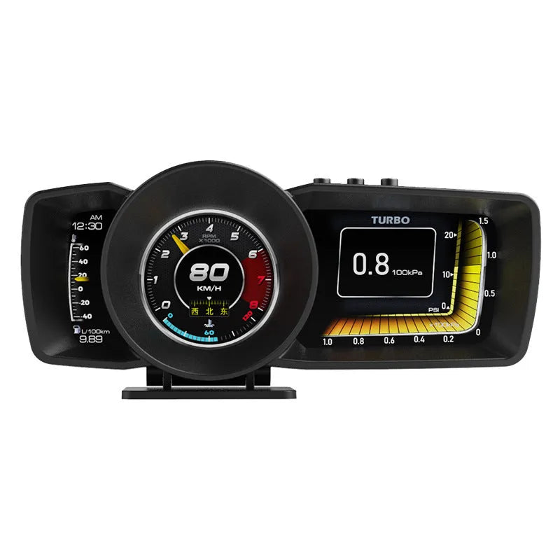 A600 OBDII monitor driving computer with GPS and BeiDou navigation on car dashboard