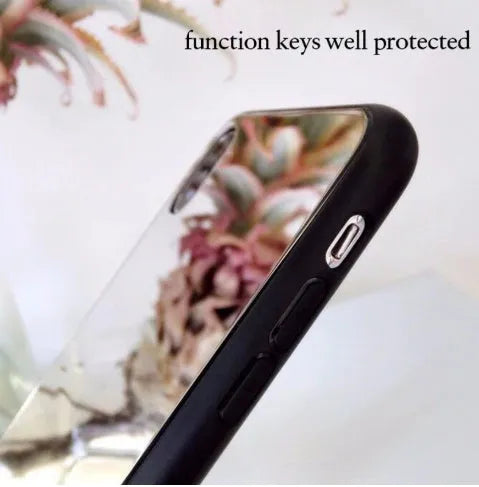 Black mirror phone case for iPhone, showing the reflective surface on the back cover.