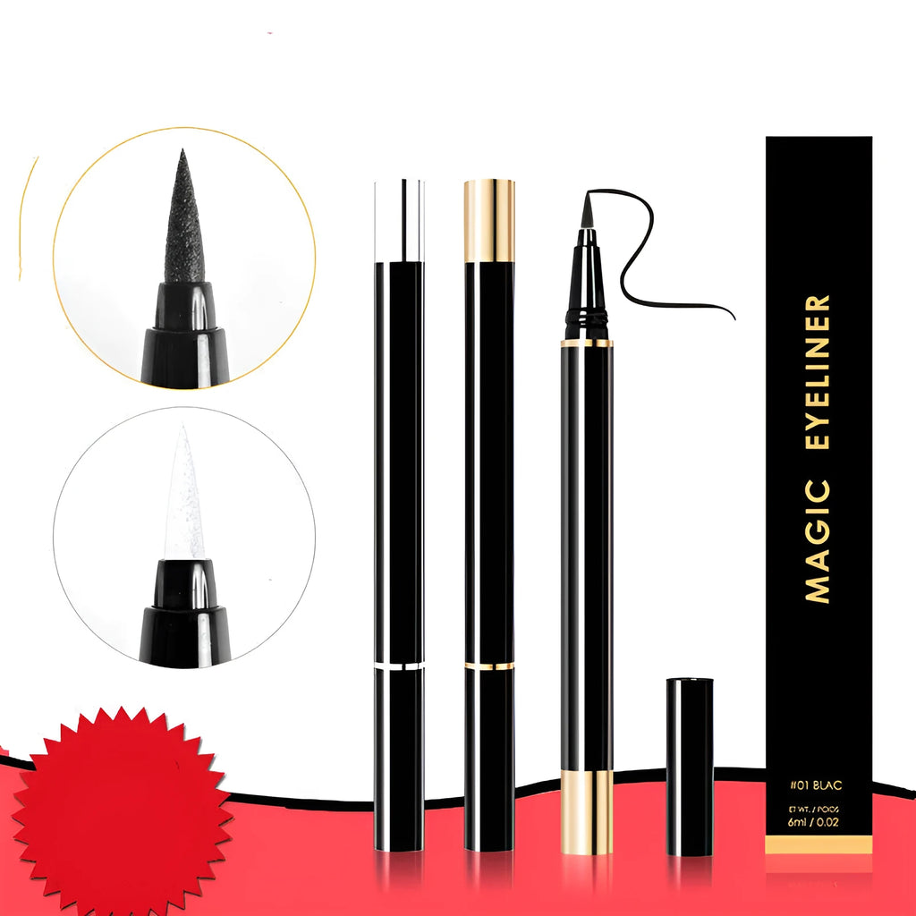 Waterproof liquid eyeliner not easy to smudge, black and transparent options, 0.6ml bottle