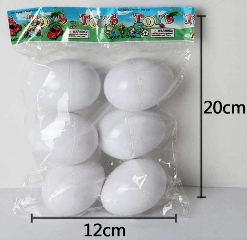 Children's educational twist egg toy set with 12 colourful dinosaur-themed plastic eggs in a drawstring bag