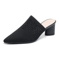 Pointed toe cap sandals with chunky 5cm heel in a selection of fishing line colours.