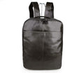 Top layer leather computer backpack for 15 inch laptop, 29cm x 11.5cm x 38cm, in brown or grey