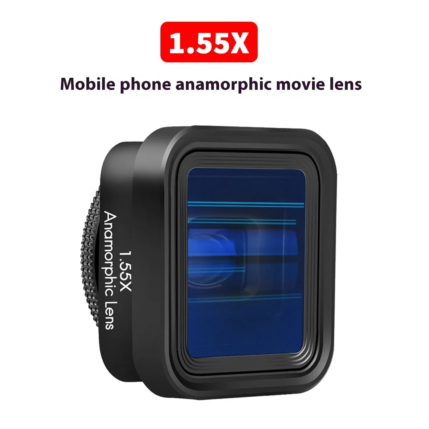 SANYK black mobile phone anamorphic lens with 1.33x magnification for 2.40:1 widescreen video