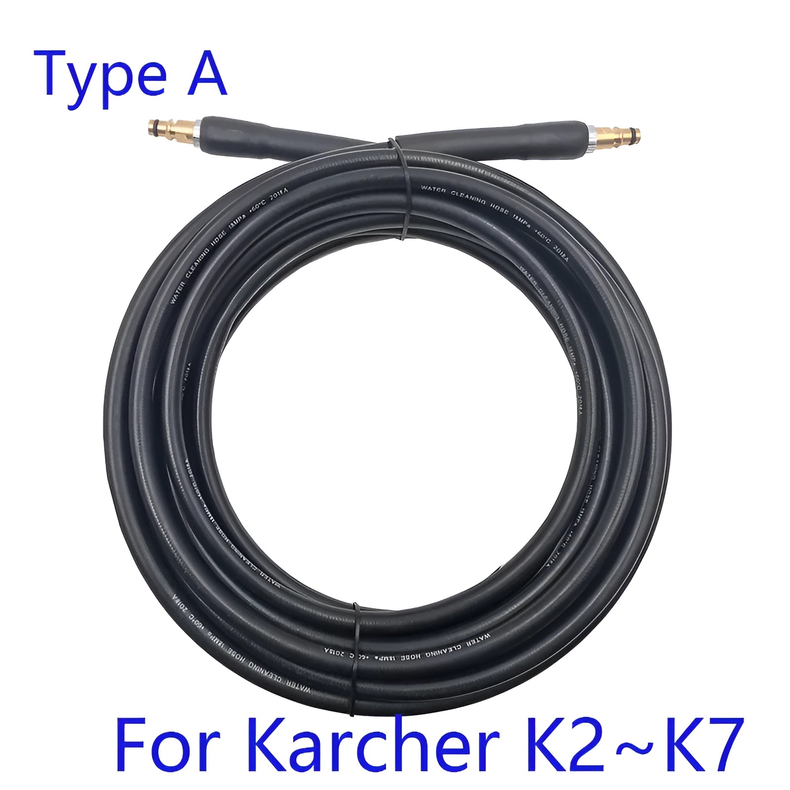 Black water outlet hose for Karcher high pressure washers K2 to K7, 6m length