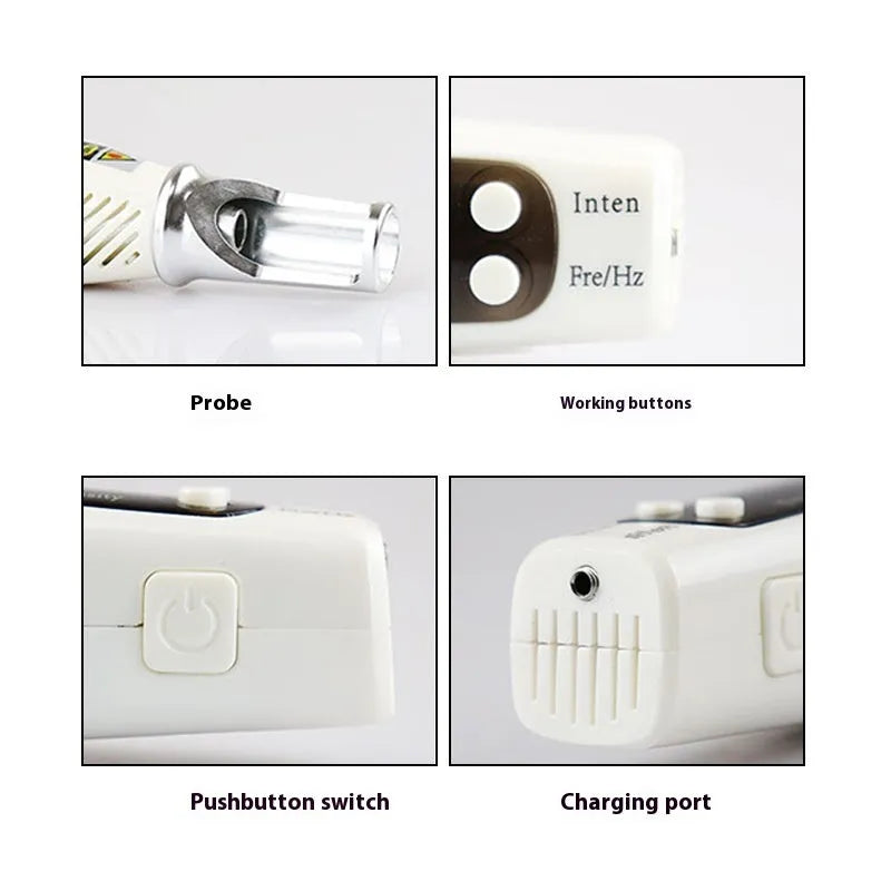Handheld picosecond pen with blue light option for household melanin treatment, portable design with UK standard plug