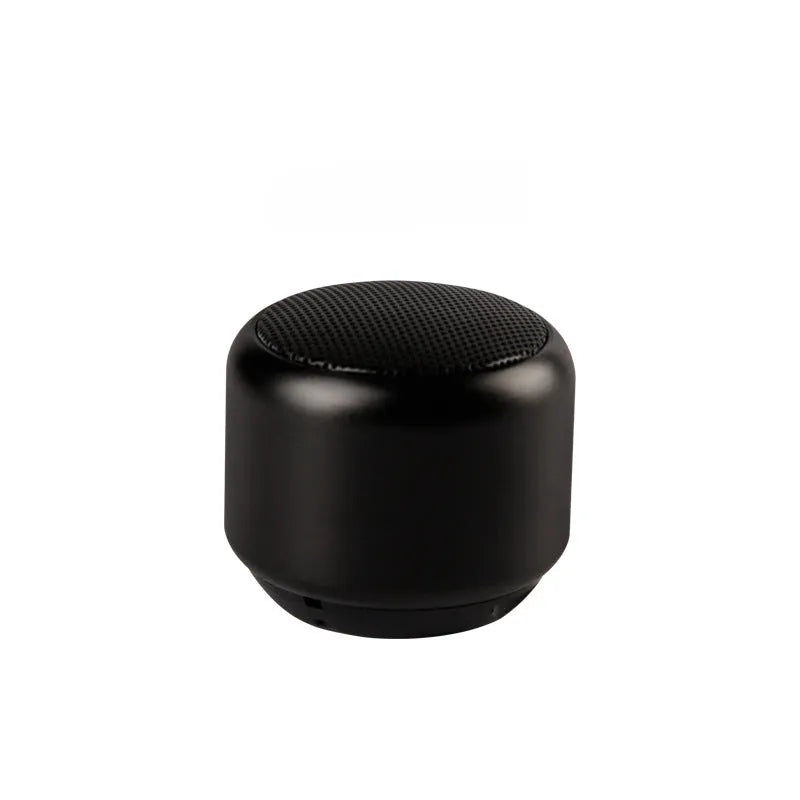 Small portable Bluetooth speaker in black, blue, gold, or pink colour, showing compact design.