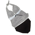Black maternity swimsuit with chest pad made of soft nylon fabric, available in sizes L to 3XL