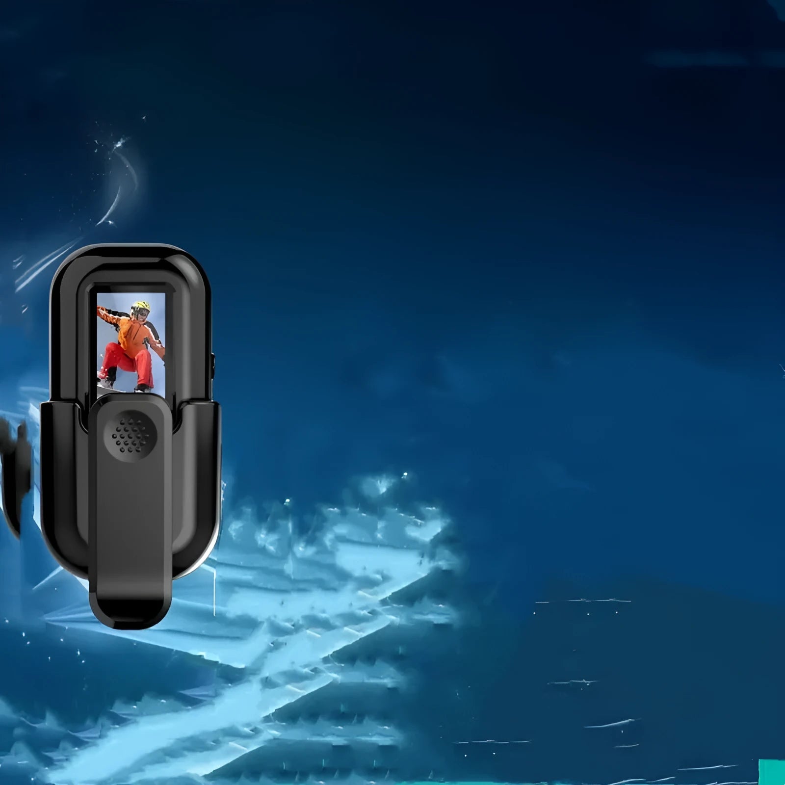 L8 Black outdoor sports recorder with thumb hole, 1080p HD, WiFi, compact plastic body