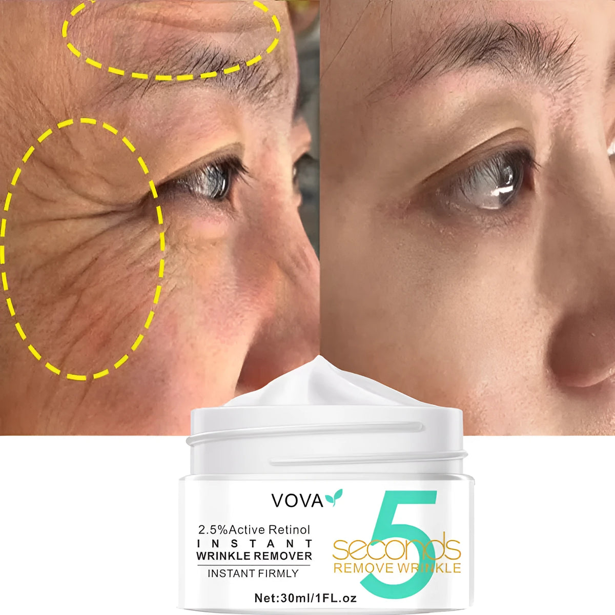 VOVA Active Retinol Face Cream 30ml moisturising lotion cream with witch hazel in Photo Color tube