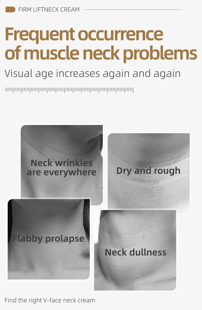120ml neck cream container with lifting and firming massage properties for daily neck care