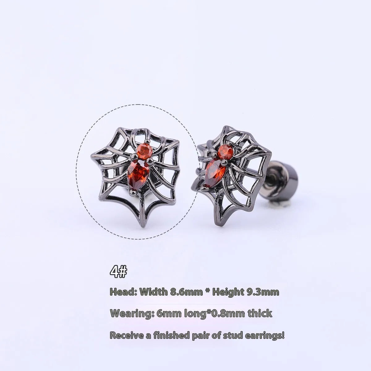 316L stainless steel Halloween drop earrings with real gold plating, skull and devil eye design, 6cm length, unisex