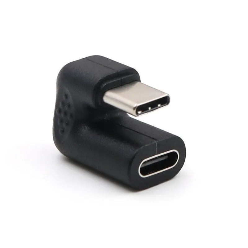 USB-C male to female right-angle adapter extension cable for mobile devices