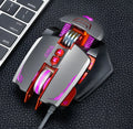 Thunder Wolf V9 black wired gaming mouse with six buttons and ergonomic rat-sized design