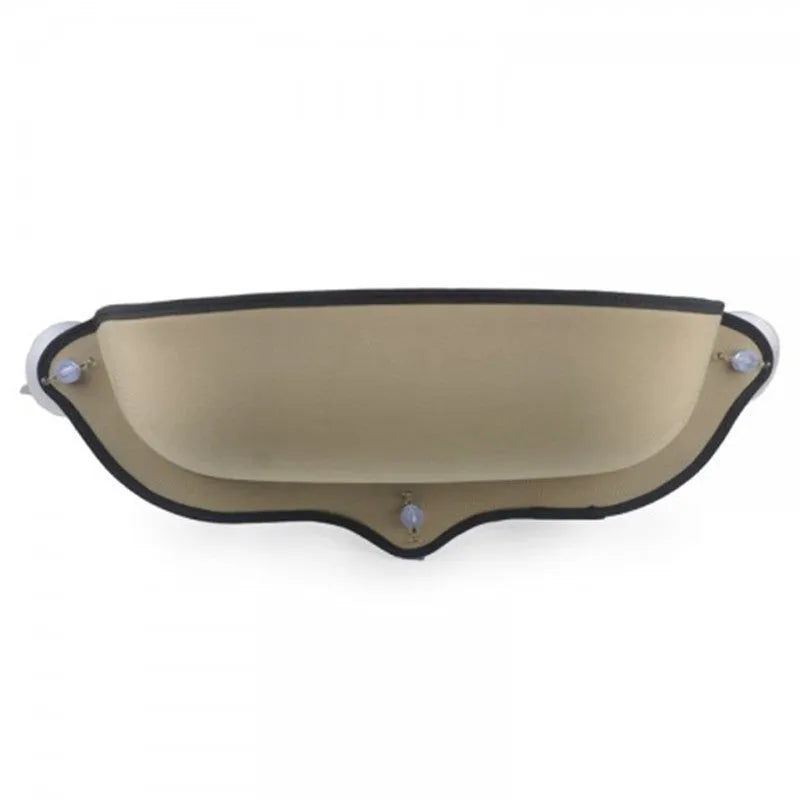Cyan EVA window cat hammock with suction cup attached to glass